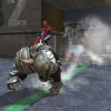 Rhino kicks up some dust
