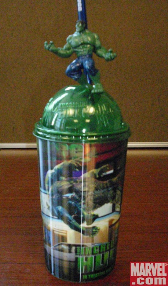 Hulk Straw in Cup display