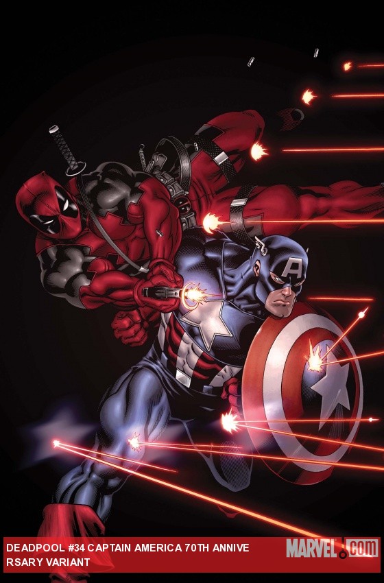 Deadpool (2008) #34 (Captain America 70th Anniversary Variant)