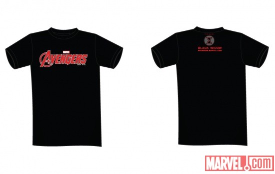 Black Widow NYCC 2011-exclusive Marvel's The Avengers tee-shirt
