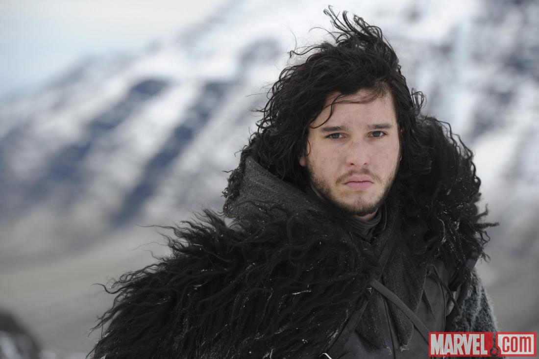 Jon Snow, played by Kit Harington, from Game of Thrones, season 2