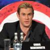 Chris Hemsworth at the press conference at the London premiere of "Marvel's The Avengers"