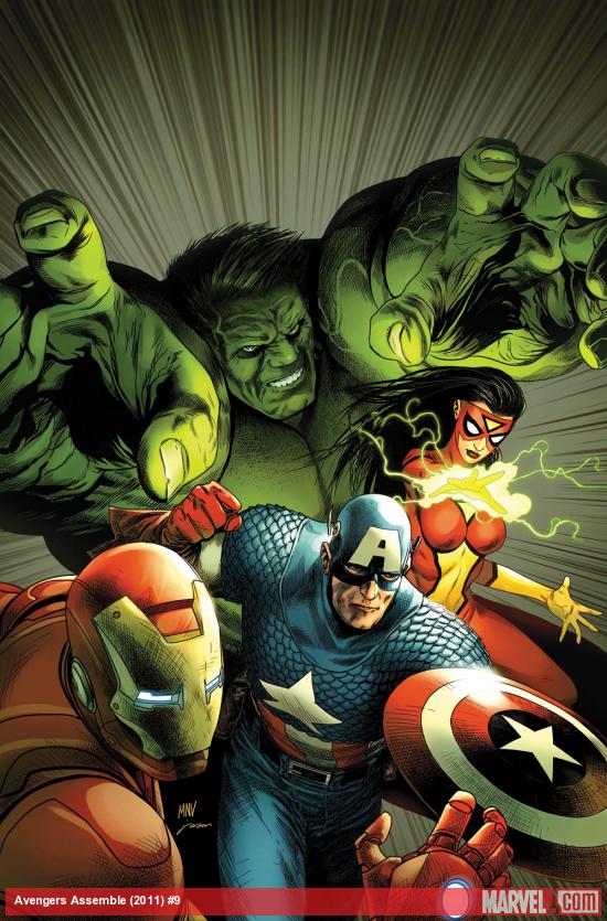 Avengers Assemble #9 cover by Steve McNiven