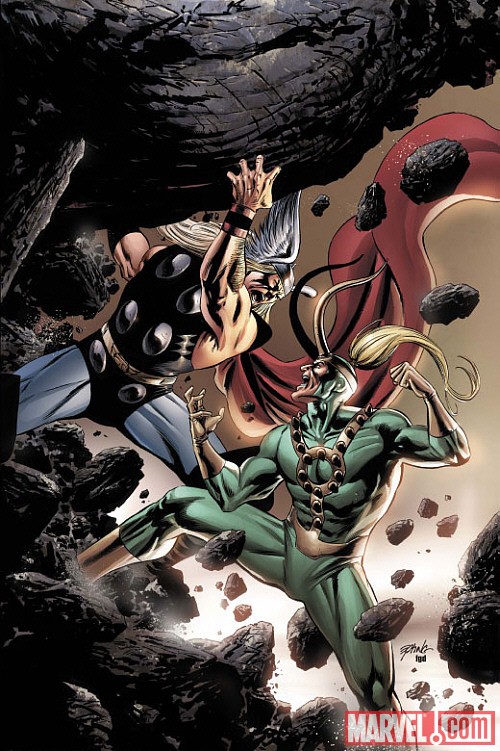 Thor vs Loki by Steve Epting
