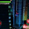 Screenshot of Spider-Man web-swinging in ''Spider-Man: Total Mayhem''