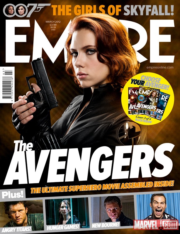 Empire Magazine March 2012 Avengers cover featuring Scarlett Johansson as Black Widow