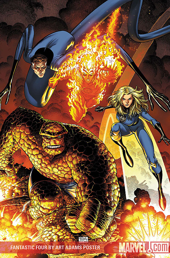 FANTASTIC FOUR BY ART ADAMS POSTER (2008)