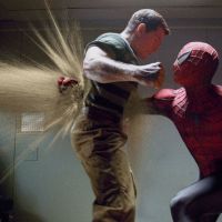 Spider-Man punching the Sandman