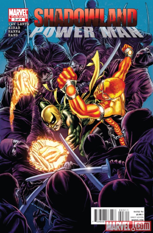 SHADOWLAND: POWER MAN #3 cover by Mike Perkins