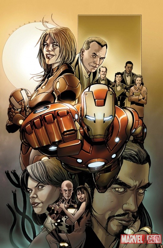 Invincible Iron Man #500.1 cover by Salvador Larroca