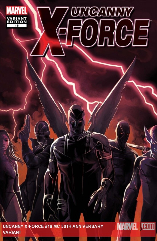 Uncanny X-Force (2010) #16, Mc 50th Anniversary Variant cover