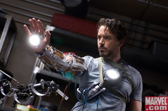 Tony Stark testing Iron Man tech