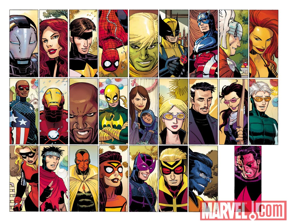 Image Featuring Iron Fist (Danny Rand), Wolverine, Iron Man, Wonder Man, Jessica Jones, The Winter Soldier, Patriot, Justice, Avengers, War Machine (James Rhodes), Hawkeye (Kate Bishop), Beast, Spider-Woman (Jessica Drew), Stature, Black Widow, Spider-Man, Speed, Luke Cage, Thor