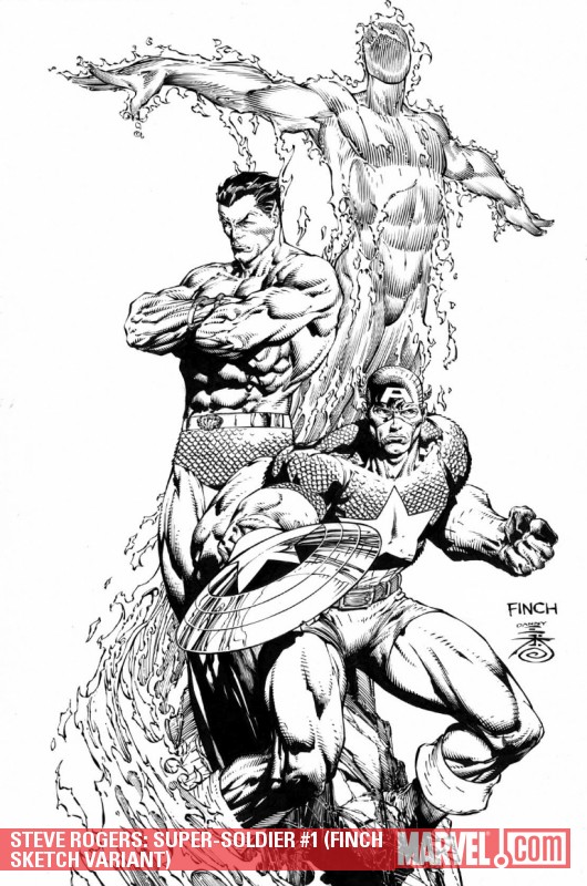 Steve Rogers: Super-Soldier (2010) #1 (FINCH SKETCH VARIANT)