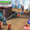 Screenshot of Spider-Man's web attack in ''Spider-Man: Total Mayhem''