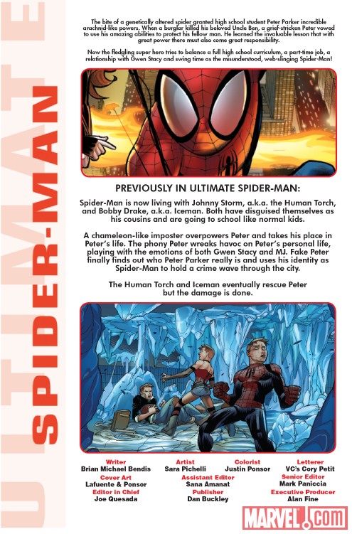 ULTIMATE COMICS SPIDER-MAN #15 recap page