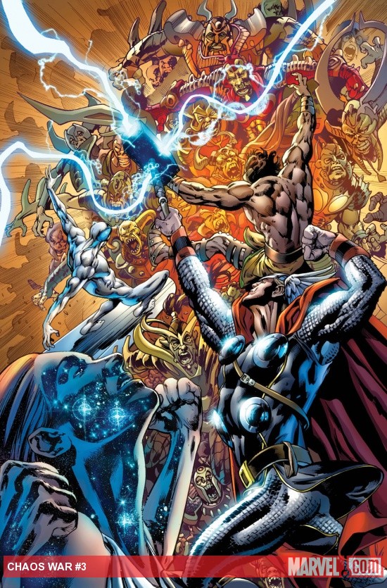 Chaos War #3 cover by Bryan Hitch