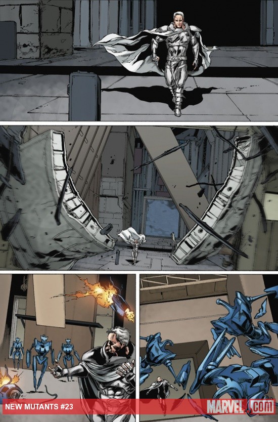 New Mutants (2009) #23 preview art by Steve Kurth