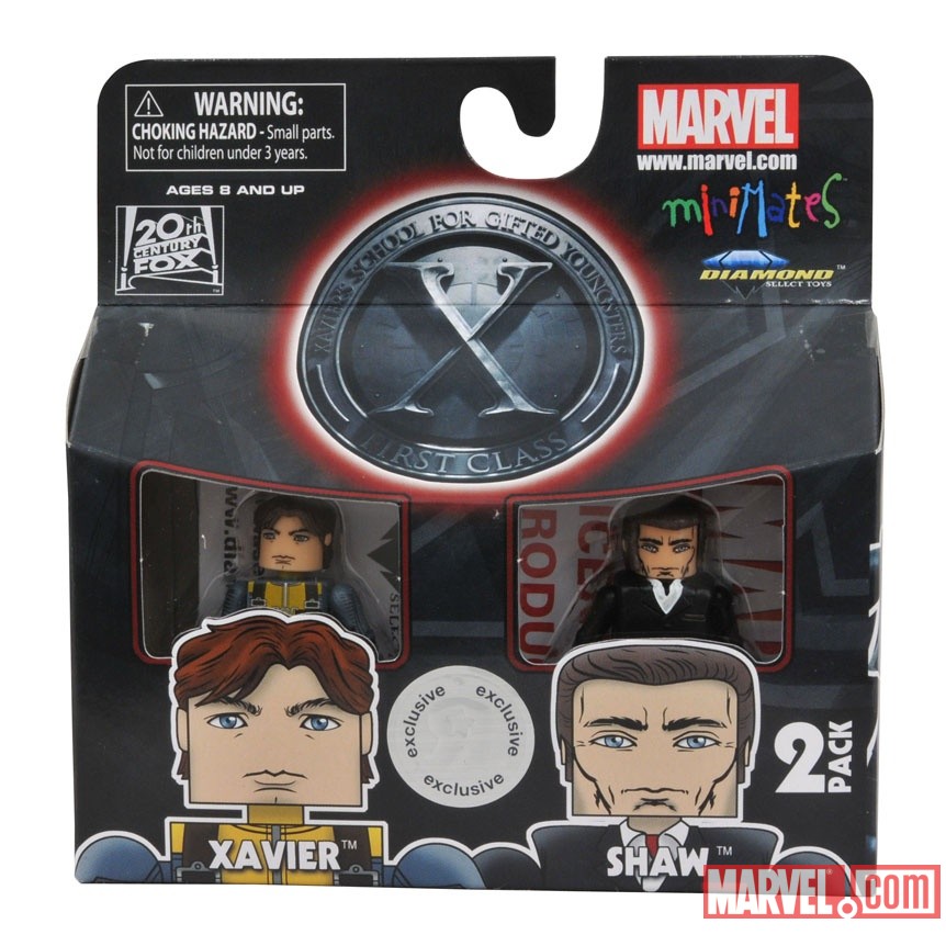 Professor X and Sebastian Shaw X-Men: First Class movie Minimates from Diamond Select Toys