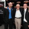 Stan Lee with Army Specialist Jason Braase (Ret.) and Marine Corporal Adam Harris (Ret.)