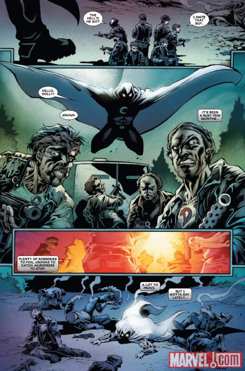 Shadowland: Moon Knight #1 preview art by Bong Dazo