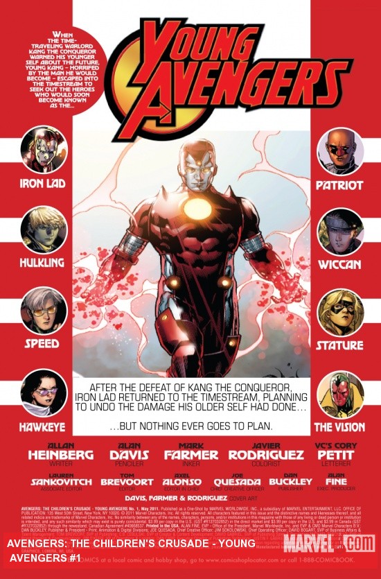 Avengers: The Children's Crusade - Young Avengers #1 recap page