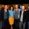 Clark Gregg, Tom Hiddleston, Cobie Smulders, Chris Hemsworth, Joss Whedon, and Kevin Feige at screening