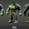 Hulk (Planet Hulk alternate costume) character render from Marvel Heroes