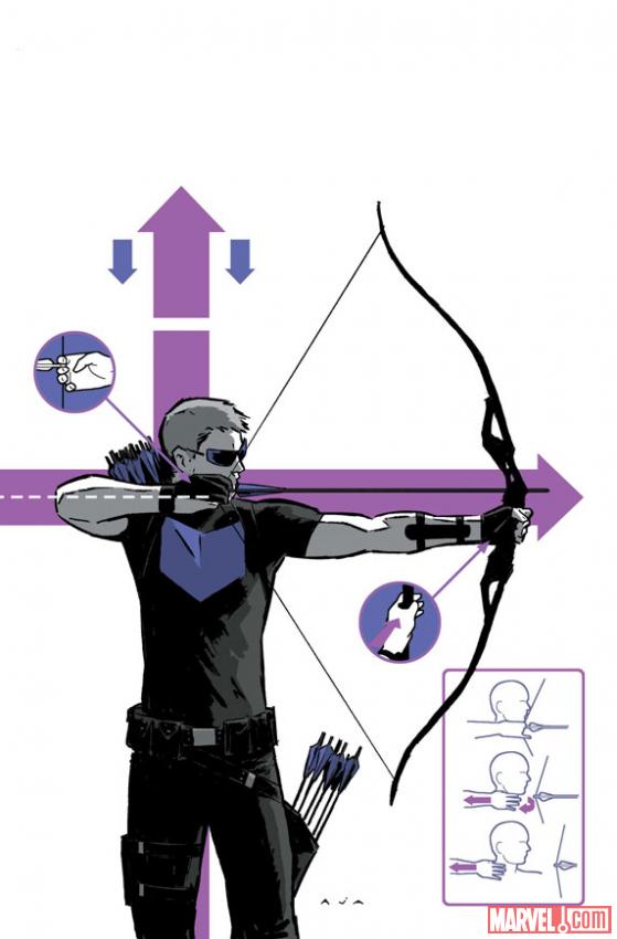 Hawkeye #2 cover art preview by David Aja