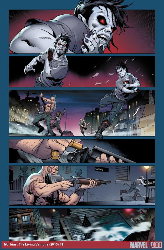 Morbius: The Living Vampire #1 preview art by Rich Elson
