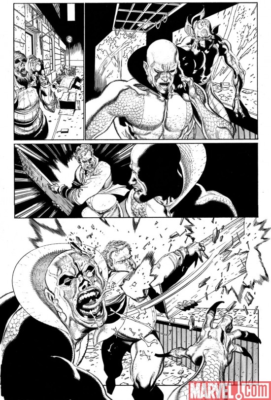 PUNISHER #9 black and white preview art by Tan Eng Haut