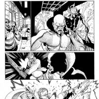 PUNISHER #9 black and white preview art by Tan Eng Haut