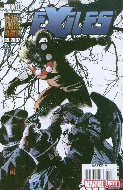 EXILES #99 cover by Tomm Coker