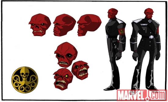 Final color art for the Red Skull from 'The Avengers: Earth's Mightiest Heroes!'