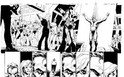 Ultimate Comics Spider-Man #156 black and white art by Mark Bagley