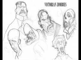 Marvel Zombies Christmas Carol sketch art by David Baldeon