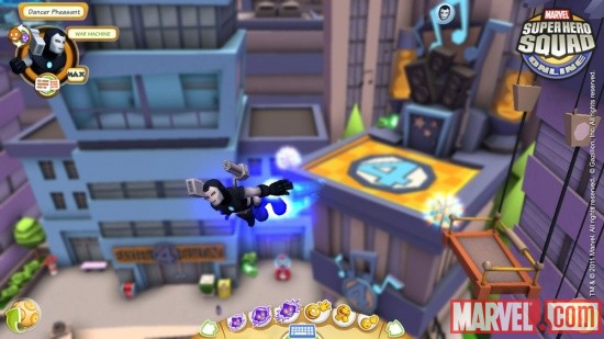 Screenshot of War Machine from Super Hero Squad Online