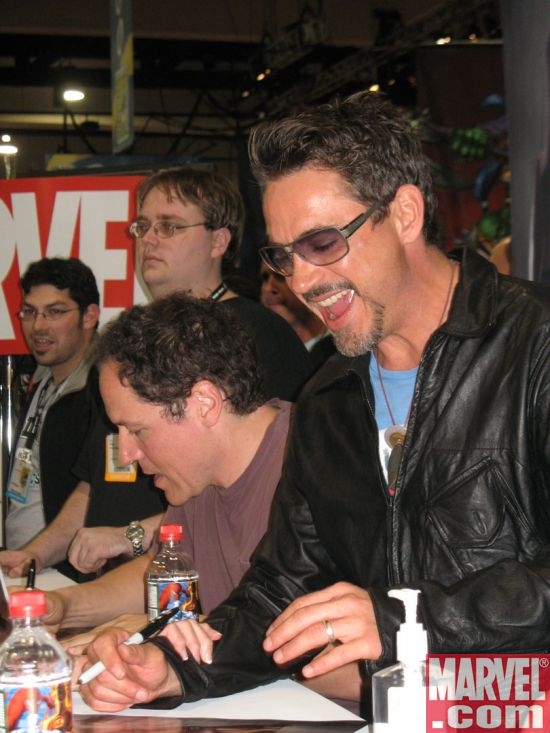 Jon Favreau and Robert Downey Jr.