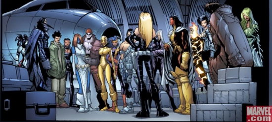 a panel from New X-Men #44