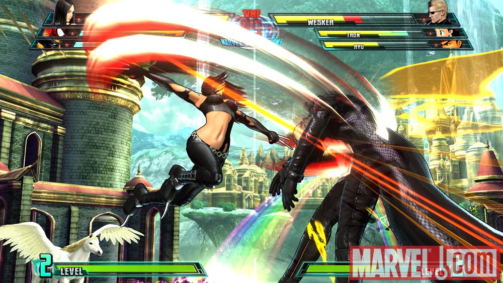 X-23 vs. Wesker in Marvel vs. Capcom 3