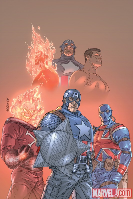 Image Featuring Sub-Mariner, Blazing Skull, Human Torch (Jim Hammond), Invaders, Captain America, U.S. Agent