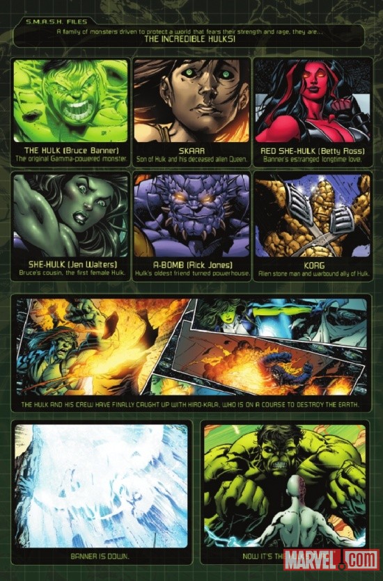 INCREDIBLE HULKS #616 recap page