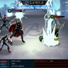 Captain America and Thor vs. Loki screen shot from Marvel: Avengers Alliance