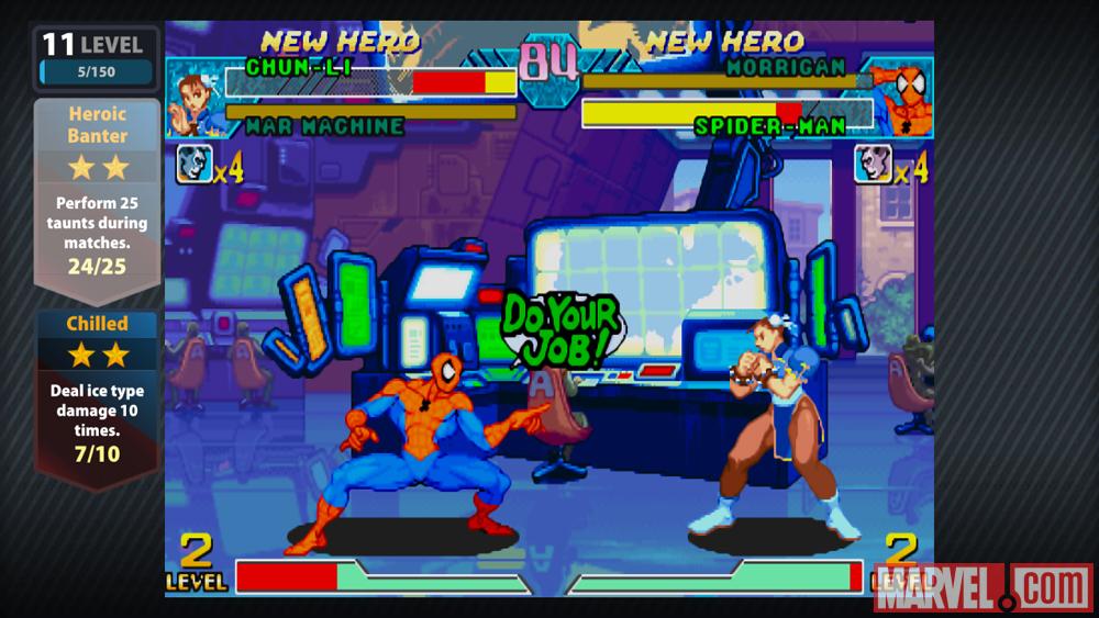 Screenshot from Marvel vs. Capcom Origins