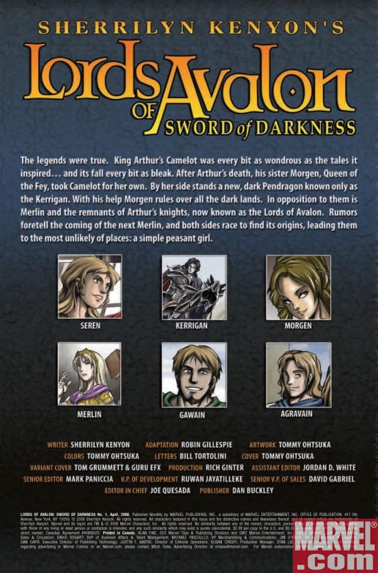 LORDS OF AVALON: SWORD OF DARKNESS, Page 1