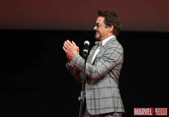 Robert Downey, Jr. at the Moscow premiere of Marvel's The Avengers