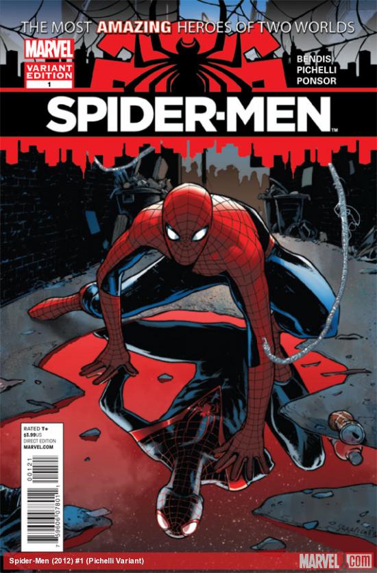 Spider-Men #1 variant cover by Sara Pichelli