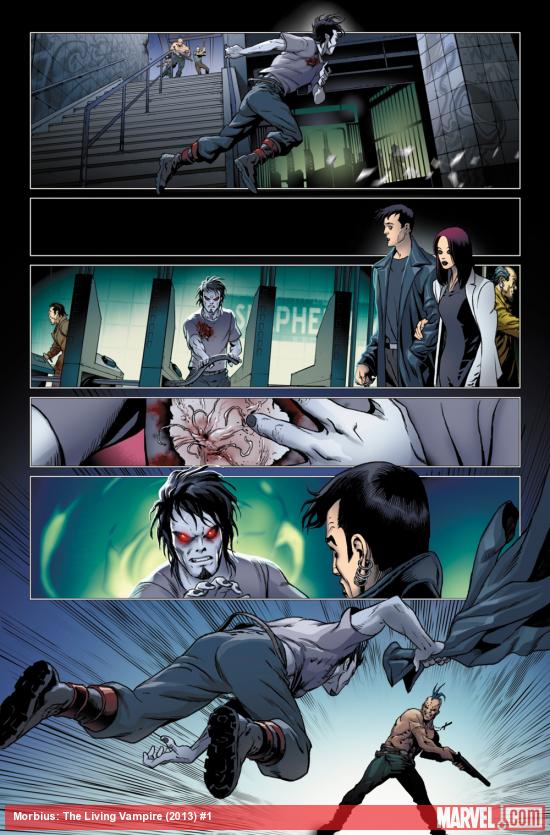 Morbius: The Living Vampire #1 preview art by Rich Elson