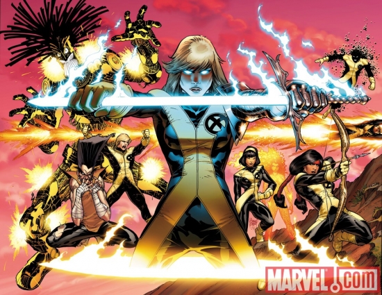 NEW MUTANTS #1 (2009) cover by Adam Kubert