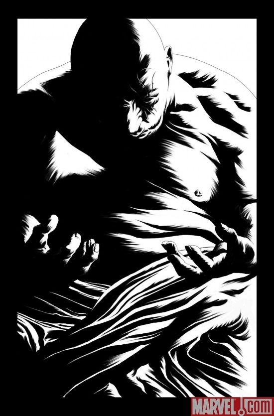 Black and white preview art by Richard Isanove